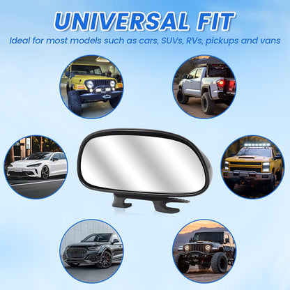 Blind Spot Mirror Adjustable 360 Degree Car Side Mirror, HD Glass Rear View Exterior Accessories Frame Thickness Less than 5MM for Car SUV (long-armed Right)