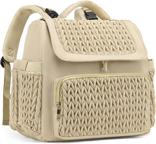 Awanhe Diaper Bag Backpack, Baby Bag with Changing Pad, Travel Waterproof Diaper Bag Tote, Newborn Essentials Must Haves, Luxury baby shower gifts for boys & Girls, Brown Taupe
