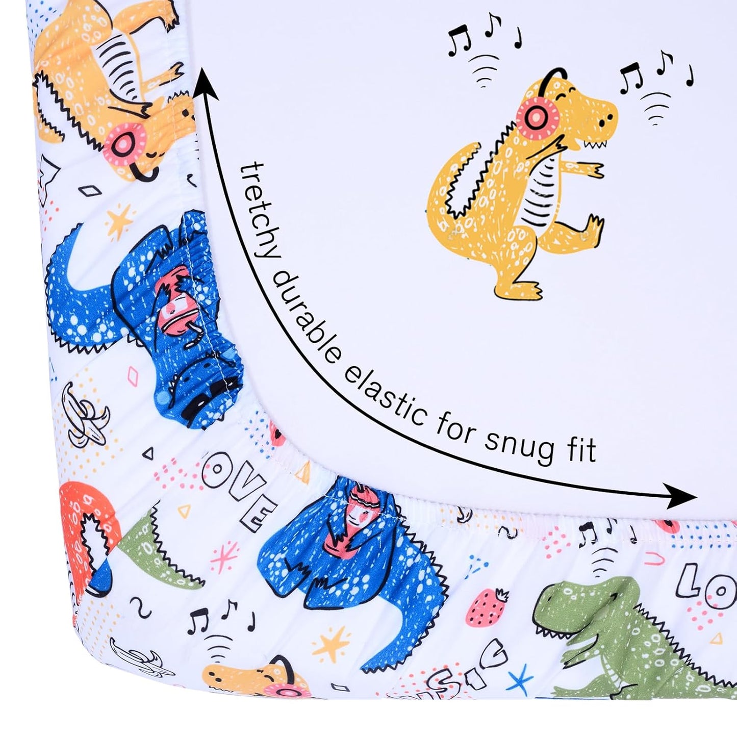 Cloele Square Playard Fitted Sheet 36x36, Ultra Soft Polyester Playpen Sheet for Baby & Pet, Dogs Pattern Pack and Play Crib Sheets, Portable Playard Mattress Cover