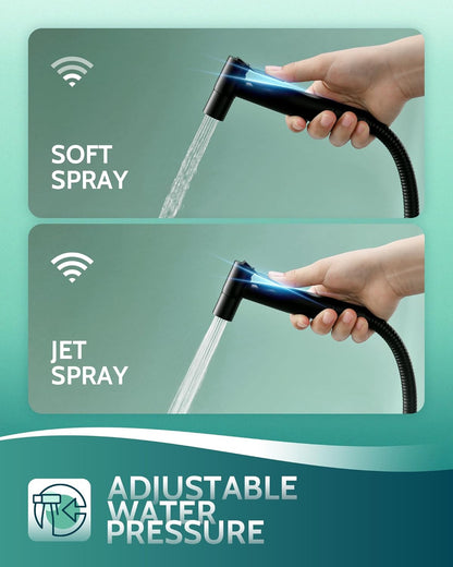 LUFEIDRA Handheld Bidet Sprayer for Toilet-Adjustable Water Pressure Jet Spray with Bidet Hose for Feminine Wash, New Premium Stainless Steel Muslim Shower Toilet Bidet Cloth Diaper Sprayer Set