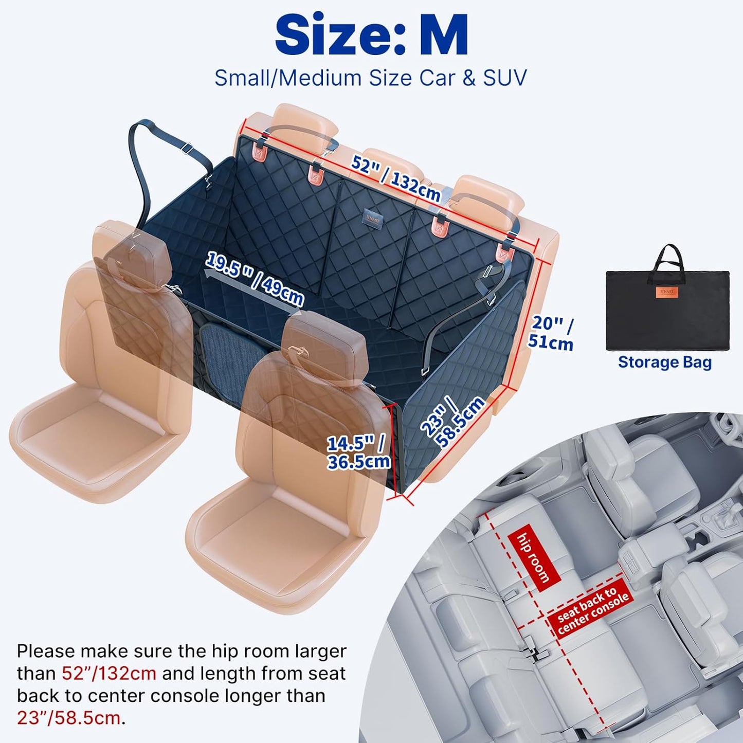 Convertible Back Seat Extender for Dogs, Foldable 400lb Hard Bottom Dog Car Seat Cover for Back Seat, Waterproof Dog Hammock Bed Backseat Cover for Dogs in Car SUV Truck Pet Seat Cover Black XL