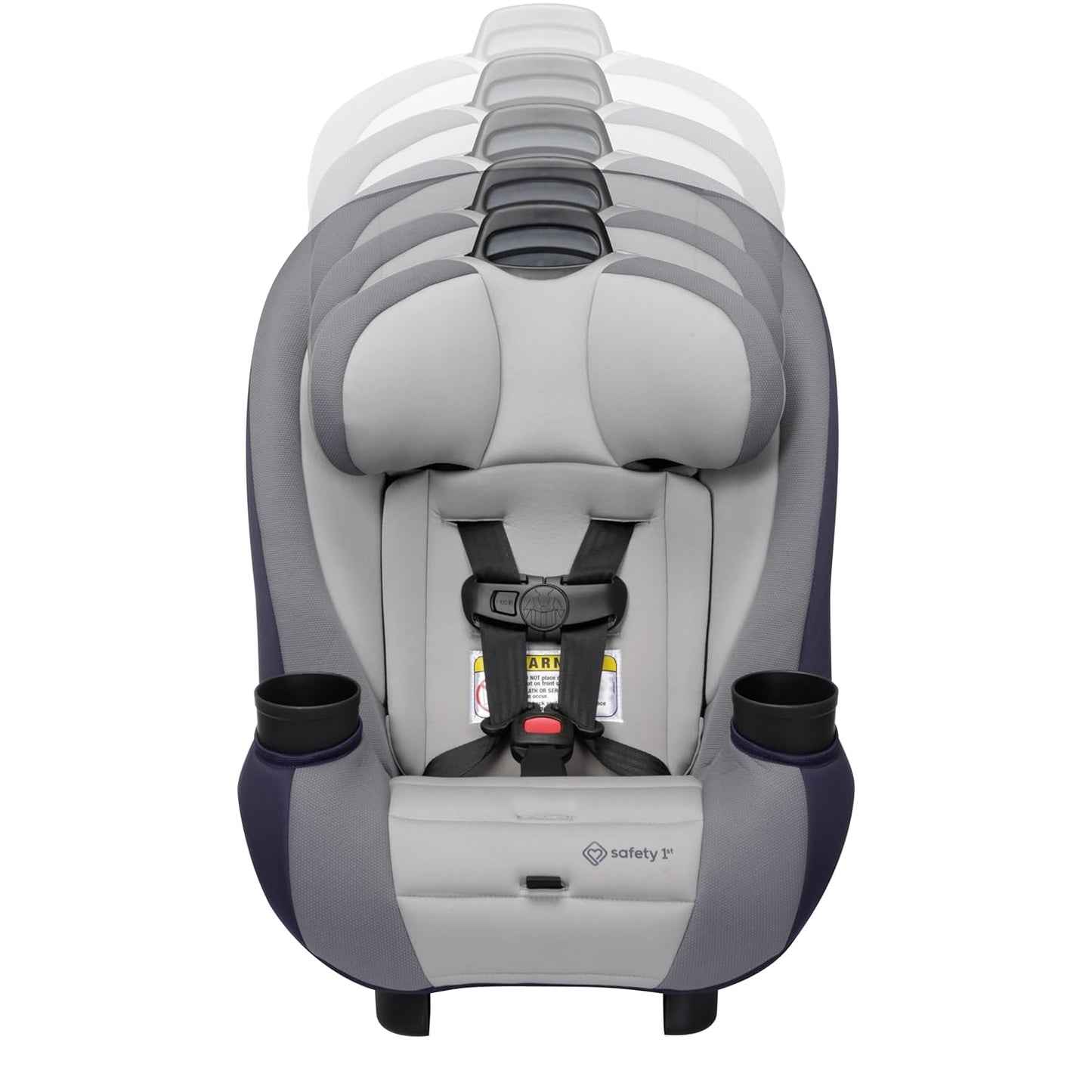 Safety 1st Ellaris 3-in-1 Convertible Car Seat, Slim Fit Design, Rear & Forward-Facing, 5-Position Headrest, 3-Across Fit, Travel-Friendly with Machine-Washable Seat Pad, Smokey Haze