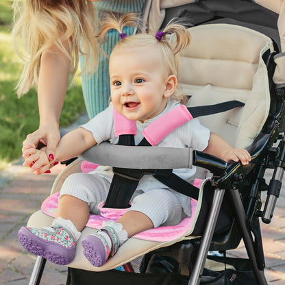 COOLBEBE Car Seat Protector for Potty Training, 2 Pack Dry Waterproof Car Seat Liner Toilet Training & Strap Covers Set for Baby Infant Toddler, Piddle Pads Cover Pad for Strollers, Carseat (Black)