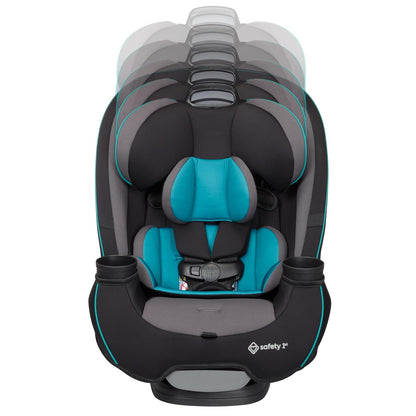 Safety 1st Grow and Go All-in-One Slim Convertible Car Seat, Rear Facing, 5-40 lbs, Forward Facing (30–65 lbs), High Back Booster Seat 40-100 pounds, Alaskan Blue