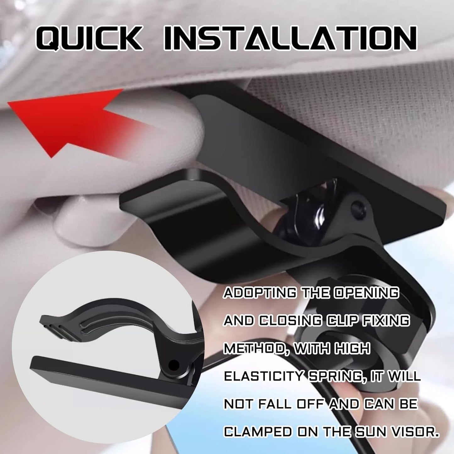 Car Seat Mirror for Baby Rear Facing, 3.5" x 2.2" HD Glass 360 Degree Adjustable Curved Large View Mirror, Wide Angle Convex Clip-on Mirrors for Rear Child Observation, Car Interior Accessories