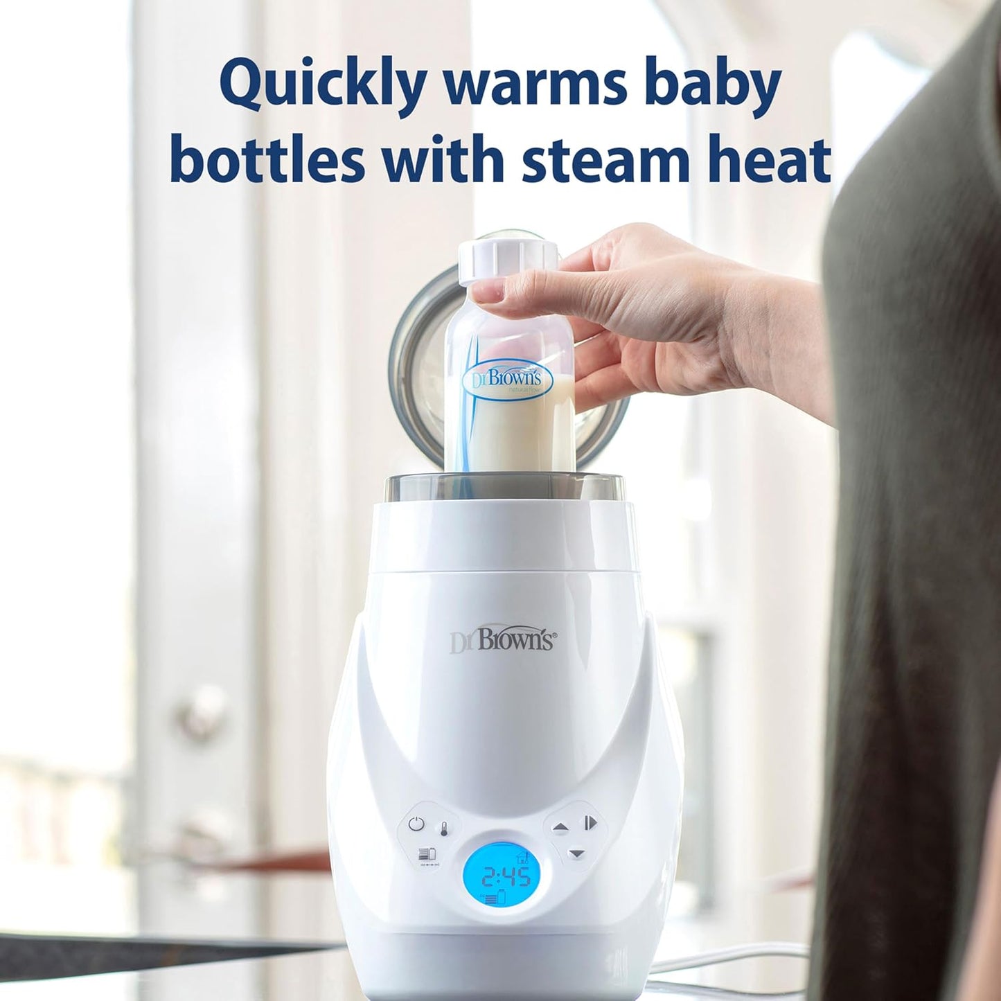 Dr. Brown's Deluxe Baby Bottle Warmer and Sterilizer for Formula, Breast Milk, and Baby Food Jars