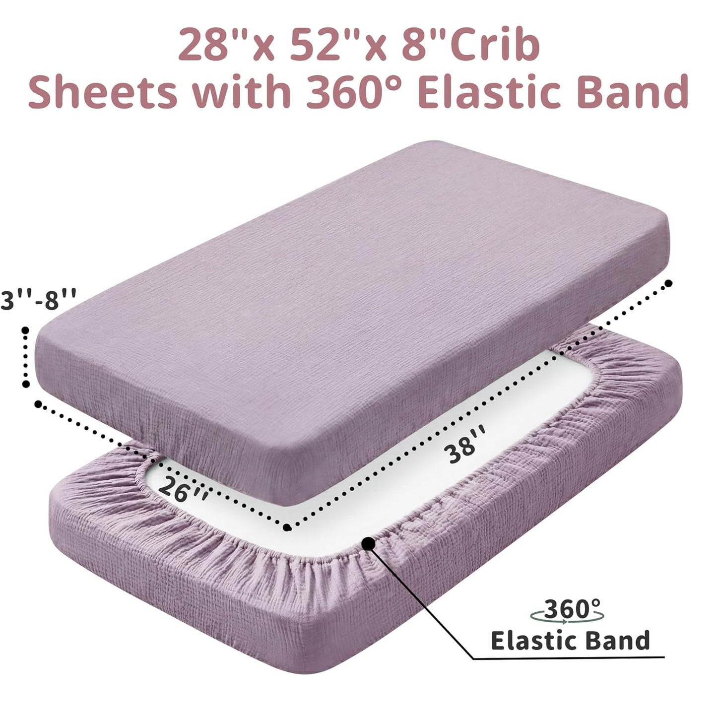 Muslin Bassinet Sheet Compatible with Maxi-COSI Iora & Iora Air Bedside Sleeper - 100% Cotton Rectangular Mattress Pad Cover (33"x20"), Breathable & Soft, Boho (1 Pack Blue)