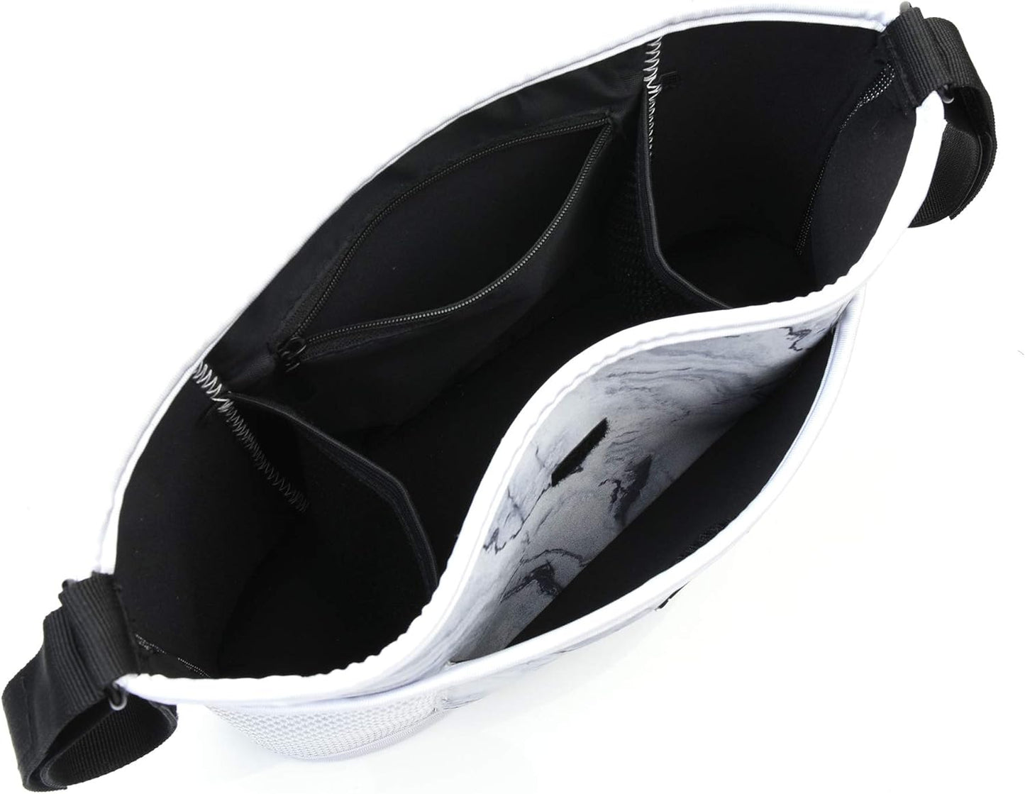 CM Stroller Organizer Diaper Bag Stroller Accessories Pack with Drink Holders and Zipped Pockets for Baby Stroller, Car, Shopping Cart. Fits All Major Strollers. (Marble White)