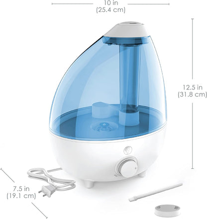 Pure Enrichment MistAire Ultrasonic Cool Mist Humidifier - Quiet Air Humidifier for Bedroom, Nursery, Office, & Indoor Plants - Lasts Up To 25 Hours