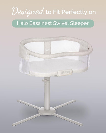 Bassinet Sheets Compatible with Baby Delight Beside Me Dreamer Bassinet, 33x20 for Baby Bedside Sleeper - Buttery Soft, Premium Stretchy Jersey Knit Sheets - Sky + Sage + Cloud, 3 Pack