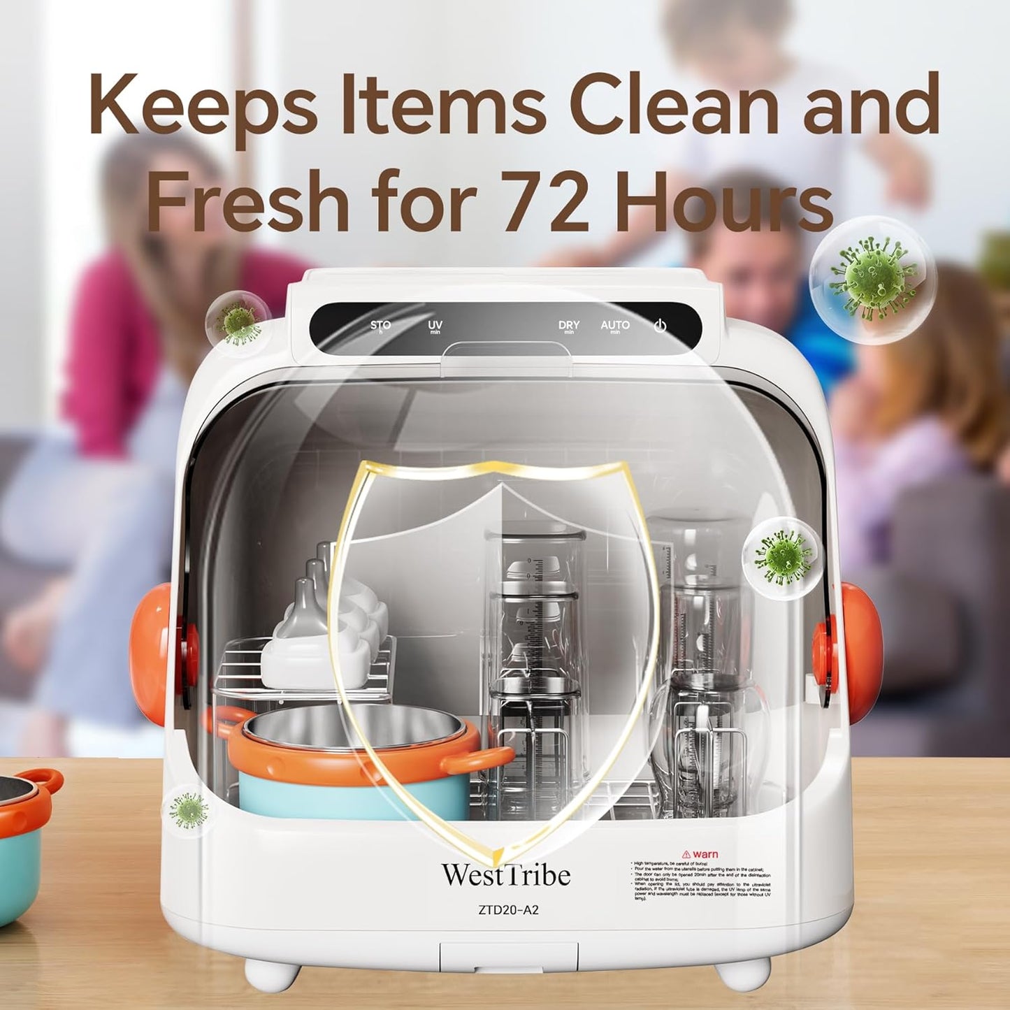 Baby Bottle Sterilizer and Dryer – UV Sterilizer 20L Large Capacity, Hot Air Drying, UV Sanitizer Box, No Need to Clean Regularly.UV Light Sanitizer Box .Sanitizer Machine.