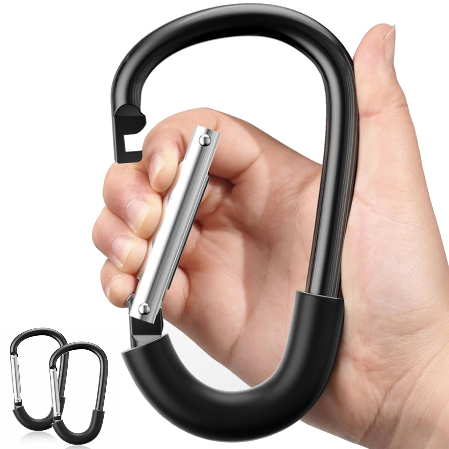 SURDOCA Stroller Hooks, Large Stroller Hooks for Bags, Universal Stroller Clips and Hooks, Mommy Hook for Stroller Heavy Duty, Stroller Accessories for Mom