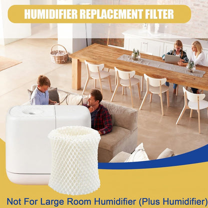 Lewtemi 12 Pack Humidifier Filters Wicking Replacement Humidifier Filter for Nursery Humidifiers, Wood Pulp Paper, Long Last, White
