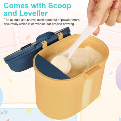 Accmor Baby Formula Dispense On The Go, Portable Milk Powder Formula Dispenser with Scoop,Formula Containers for Travel Hold 8.5oz/240g Formula,Green