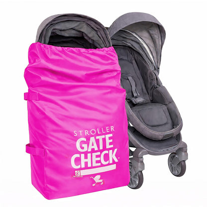 J.L. Childress Gate Check Bag for Single & Some Double Strollers - Travel Bag for Airplane, Fits Most Standard Baby Strollers, Airport Accessories for Gate Check, Flying Essentials - Red