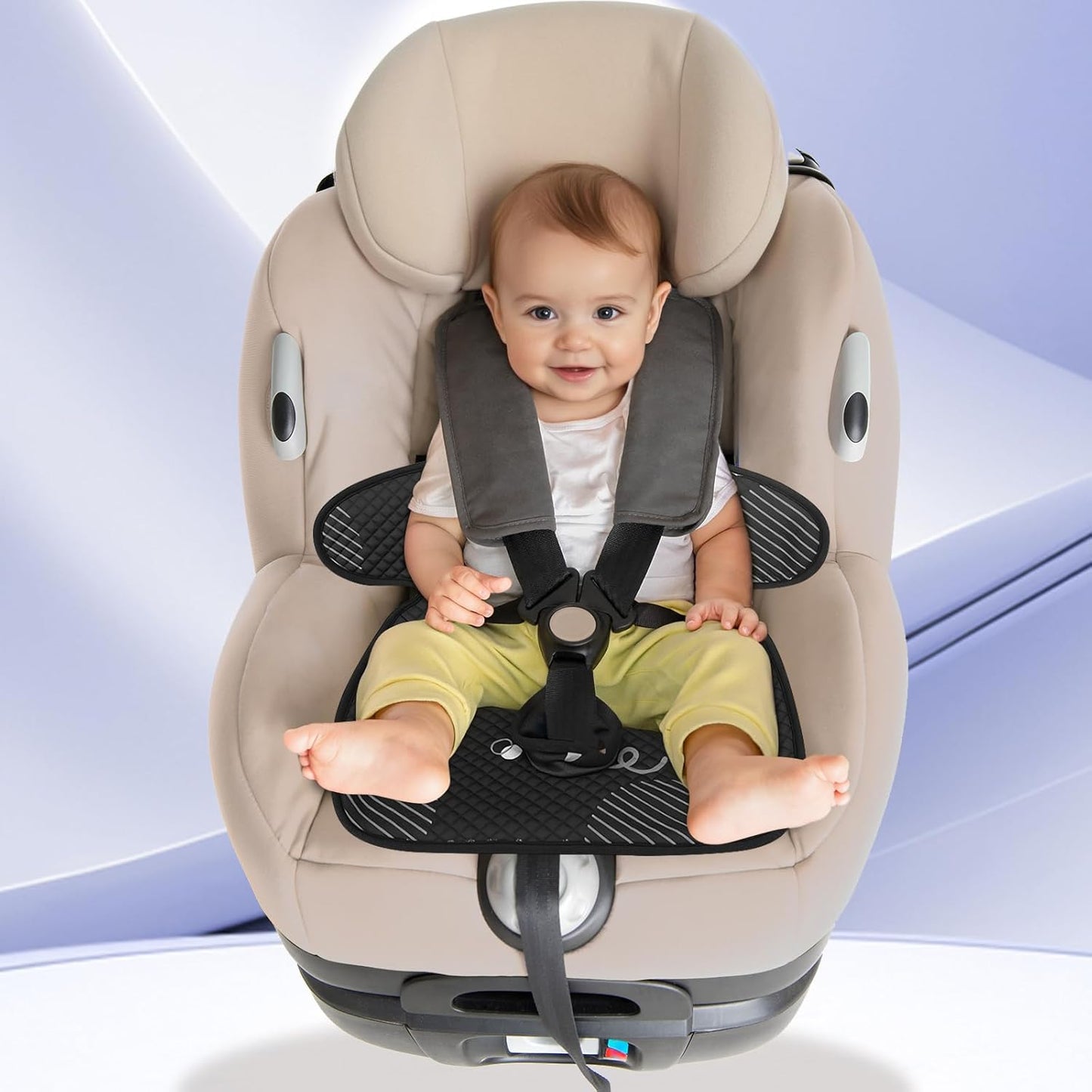INFANZIA Dry Seat, Car Seat Protector Waterproof Carseat Liner Potty Training Toddlers, Baby and Infants, Piddle Pad for Carseats Strollers (Grey, 1 Pack