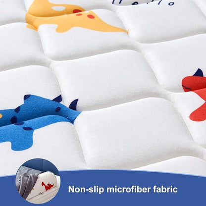 Ceekliybear 2-Pack Premium Foam Bed Bumpers for Toddler, Non-Slip Bed Rails for Toddlers for Twin, Queen, King Beds, Machine Washable Bumpers Cover for Easy Care（Size：52" x 7" x 5"）