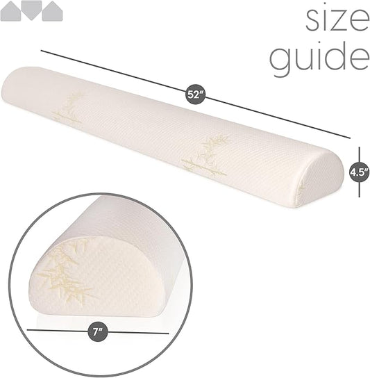 Milliard Bed Bumper Toddler Foam Bed Rail with Bamboo Washable Cover and Non-Slip Hypoallergenic Water Resistant, Kids, Adults and Seniors