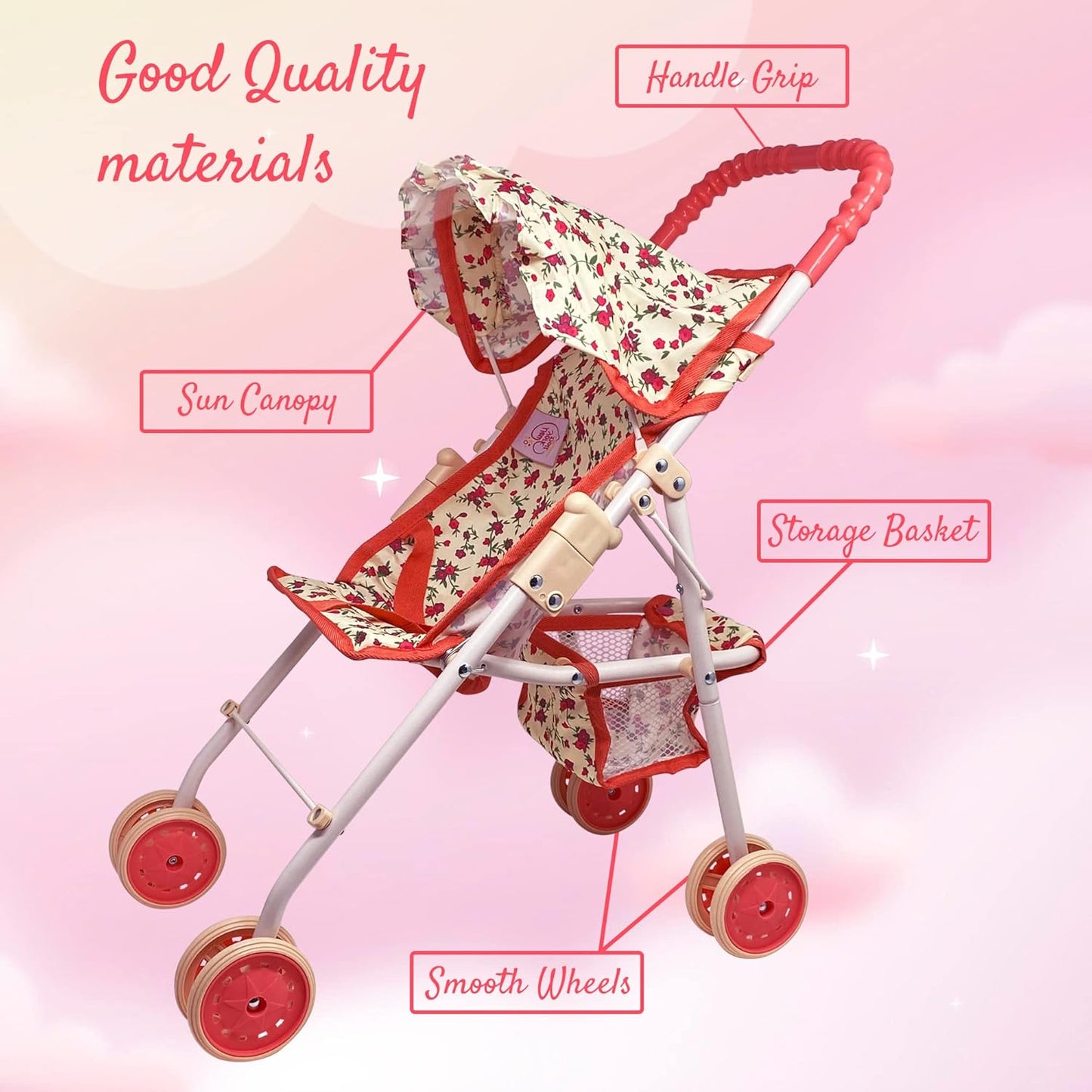 My First Doll Stroller Denim for Baby Doll