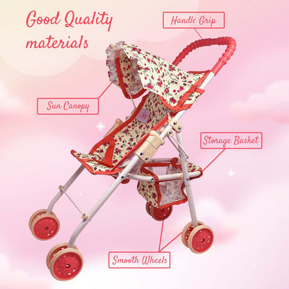 My First Doll Stroller Denim for Baby Doll