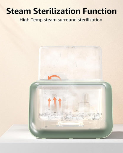 GROWSNY Fast Baby Bottle Warmer, 12-in-1 Milk Warmer with Steam and Water Bath Warming Modes for Breastmilk &Formula, Food Heating,with Thaw, Steri-lize, Egg Boil Function, Fits Most Types of Bottles