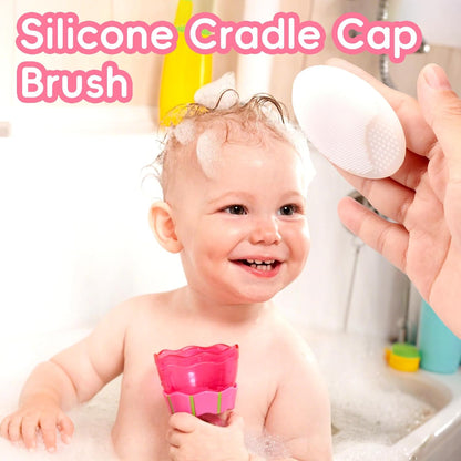 Baby Grooming Kit, Infant Safety Care Set with Hair Brush Comb Nail Clipper Nasal Aspirator,Baby Essentials Kit for Newborn Girls Boys (Grey White)