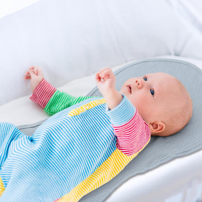 Hahafelt 3 Pcs Changing Pad Liners Fits in Peanut Shape Changing Pad Waterproof Diaper Mats Organic Cotton Peanut Mats are Warm on Baby's Back, Washable Reusable (Starry Style,Multicolor)