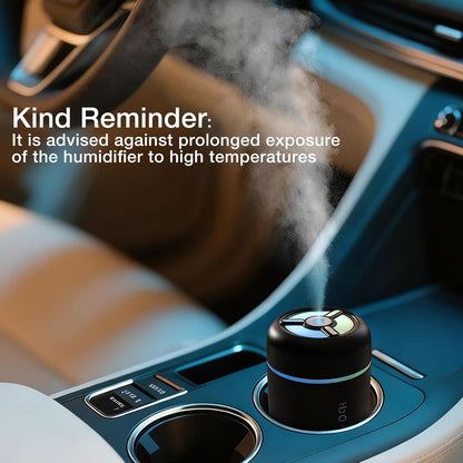 Portable Mini Humidifier, 300ml USB Cool Mist Small Humidifier with Colorful Lights. Perfect for Bedroom, Office, Plants, travel & Car (White)
