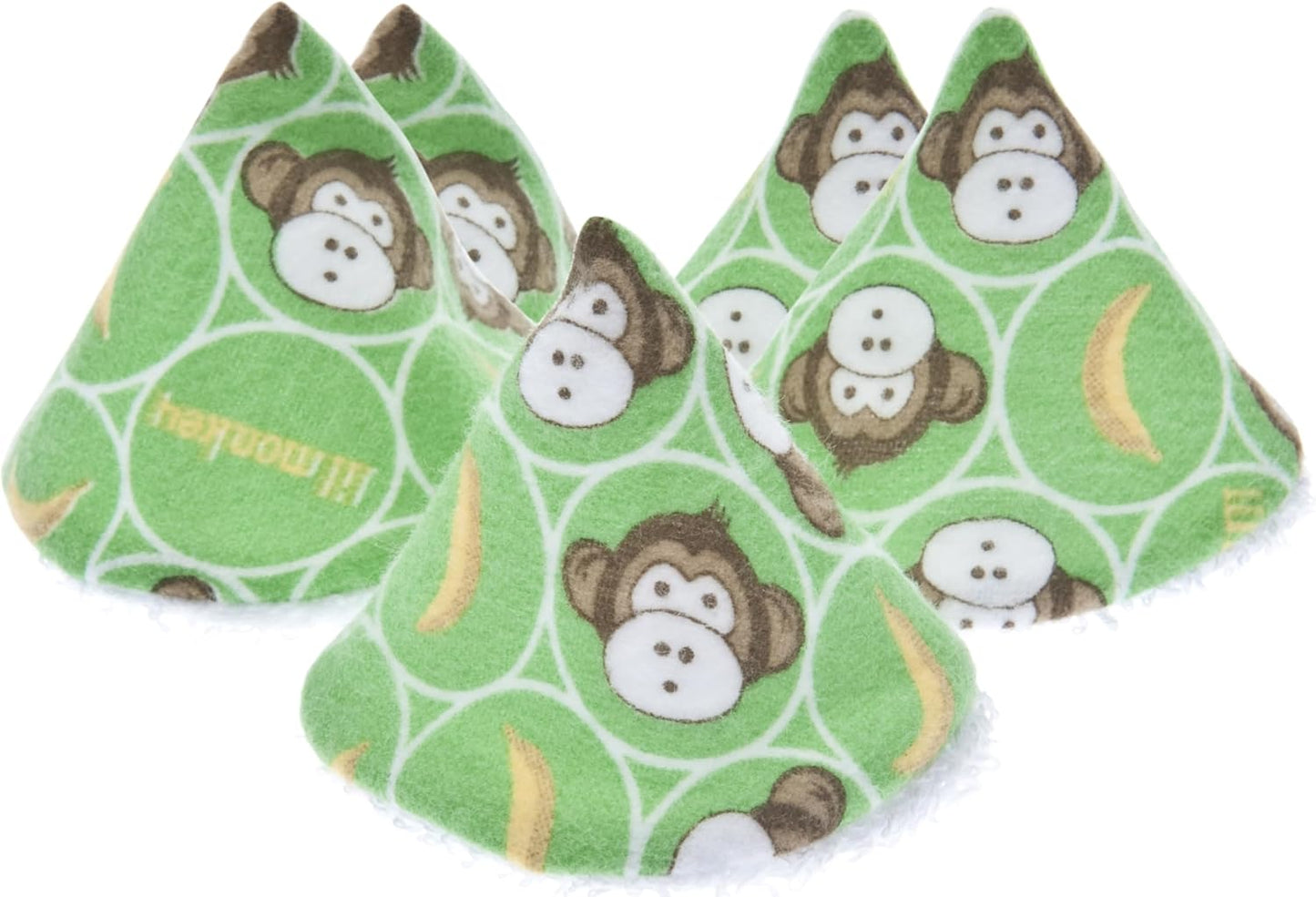 Beba Bean - Pee Pee Teepee for Baby Boy - Reusable & Washable Pee Shield for Diaper Changing - Baby Shower Gifts for Boys - Li’l Monkey Cotton Cloth - Laundry Bag - Set of 5 Covers