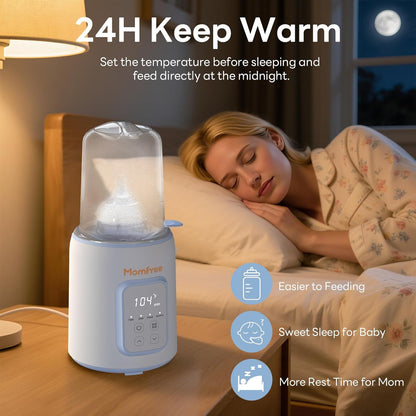 Bottle Warmer, 8-in-1 Fast Baby Bottle Warmer for Breastmilk and Formula,Milk Warmer with Accurate Temperature Control and Automatic Shut-Off,Multifunctional Bottle Warmers for All Bottles (Purple)