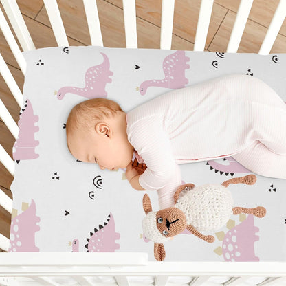 Fall Cute Mushroom Leaves Fitted Crib Sheets Stretchy Portable Playard Sheets for Baby Toddler, Breathable Soft Mini Crib Mattress 52 x 28 in for Boys and Girls