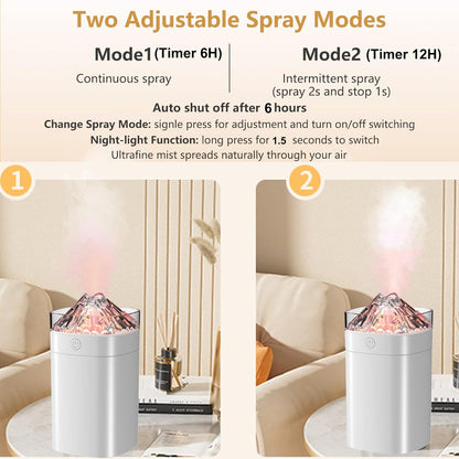 Portable Mini Cool Mist Humidifier, 400ml Ultrasonic Humidifier with 7 Color Night Lights, 2 Mist Modes, 10-20 Hours Runtime, Ultra-Quiet for Bedroom, Nursery, Office, Car, USB Powered (White)