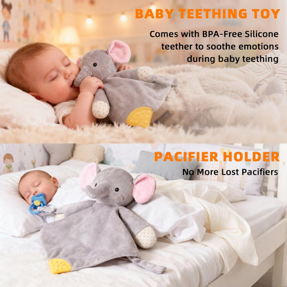 BEREST Unicorn Baby Sleep Soother 4-in-1 Sound Machine with Heartbeat & White Noise|Security Blanket & Pacifier Holder|Soothing Plush Toy for Newborns|Perfect Baby Registry Essential