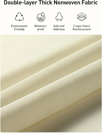 Yecaye 2 Pc Over the Door Organizer with 5 Bins 10 Side Pockets, 44lbs Load Hanging Bathroom and Bedroom Organizer, behind the Door Hanging Organizers for Nursery Newborn Baby Essential Stuff Beige