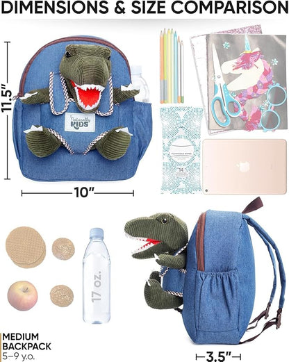 Green Dinosaur Toys for Kids 5-7, Gifts for 5 Year Old Boys, 4 Year Old Boy Birthday Gift, Toddler Dinosaur Backpack