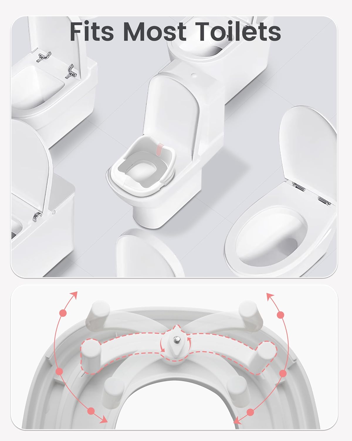3-in-1 Toddler Potty Training Toilet for Boys and Girls with Soft Cushion Multi-use Baby Potty Chair for Toddlers 1-3 Training Potty Seat Toddler Toilet Baby Potty Training Seat with Step Stool