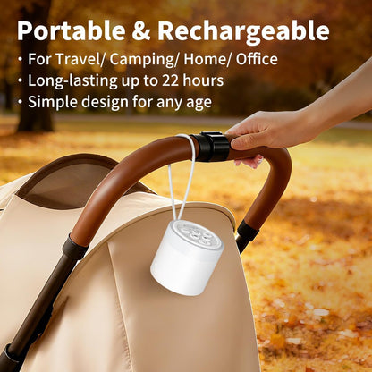Sound Machine Mini White Noise Machine with 30 Soothing Sounds 4 Timers Memory Function for Newborn Baby Kids Adults Portable Rechargeable Sleep Brown Noise Machine for Travel Camping Home Office