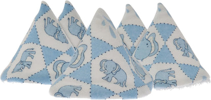 Washable Cotton Pee-Pee Teepees That Shield Baby Boys Pee During Diaper Changes. Makes a Great add-on Gift for a Baby Shower Thanks to its Fun, Gift-Ready Store Packaging. 5 Pack. Elephant