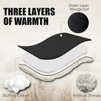 Waterproof Thickened Universal Stroller Blanket - Baby/Toddler Stroller Footmuff, Sleeping Bag&Bunting, Cold-Weather Winter Cover (Brown)