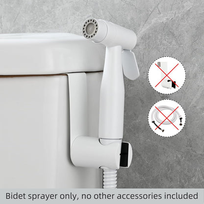 Tecmolog Dual Mode Bidet Sprayer Head Stainless Steel Cloth Diaper Shattaf Hygiene Toilet Replacement, White, WS024AW