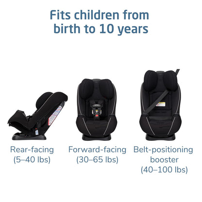 Maxi-Cosi Pria Max 3-in-1 Convertible Car Seat, Infant to Toddler Car Seat, ClipQuick Magnetic Chest Clip, Quick-Install Latch, Machine-Washable Cover, 5-100 lbs, Oyster Shell
