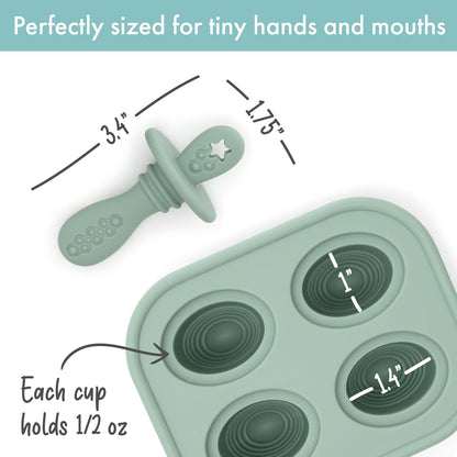 PrimaStella Silicone Petite Pops - Baby Popsicle Mold - BPA Free - Dishwasher Safe - 4 months+ Teether Pops