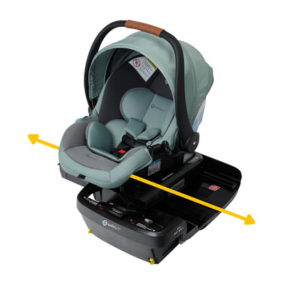 Safety 1st® onBoard™ Slide DLX Infant Car Seat w/SafetySlide™ Base, Easy-Install Rigid Latch, Lightweight Rear-Facing Seat, Newborn Carrier, Extra-Large Canopy, Travel System Ready, Dusty Marble