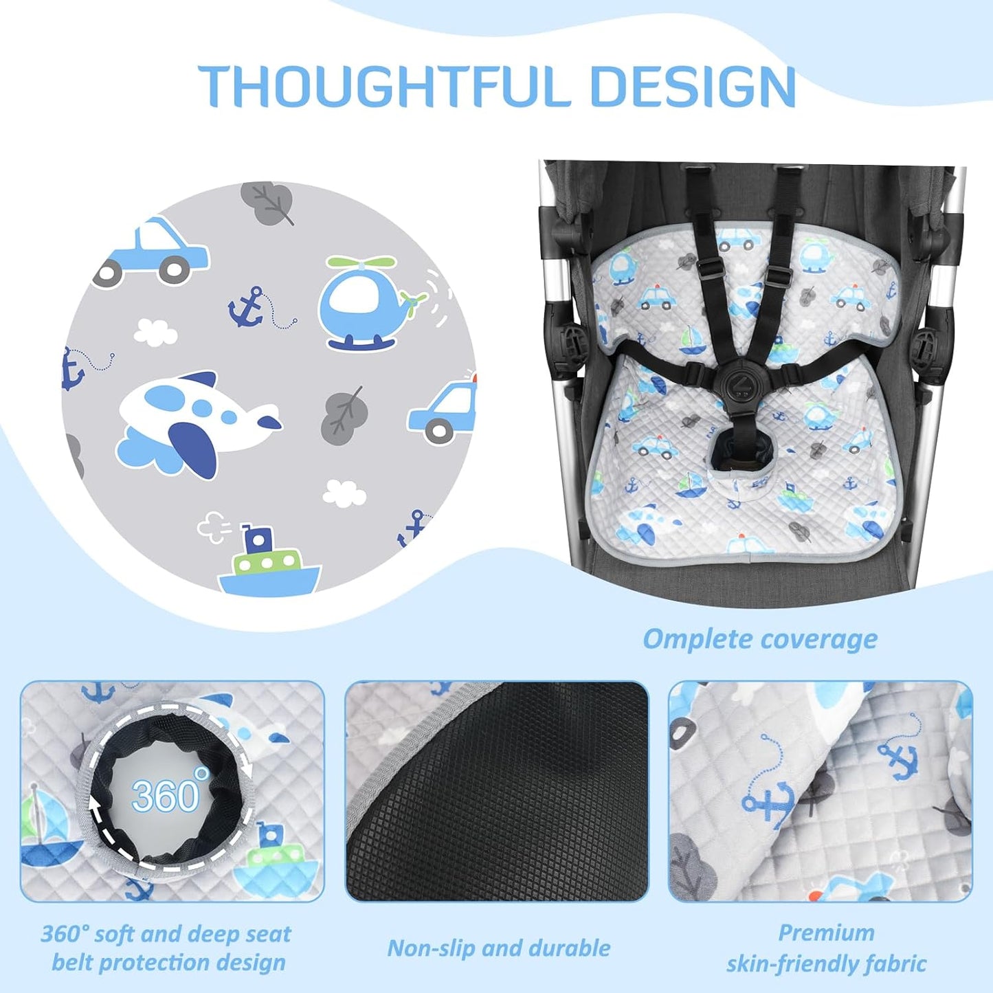INFANZIA Dry Seat, Car Seat Protector Waterproof Carseat Liner Potty Training Toddlers, Baby and Infants, Piddle Pad for Carseats Strollers (Grey, 1 Pack