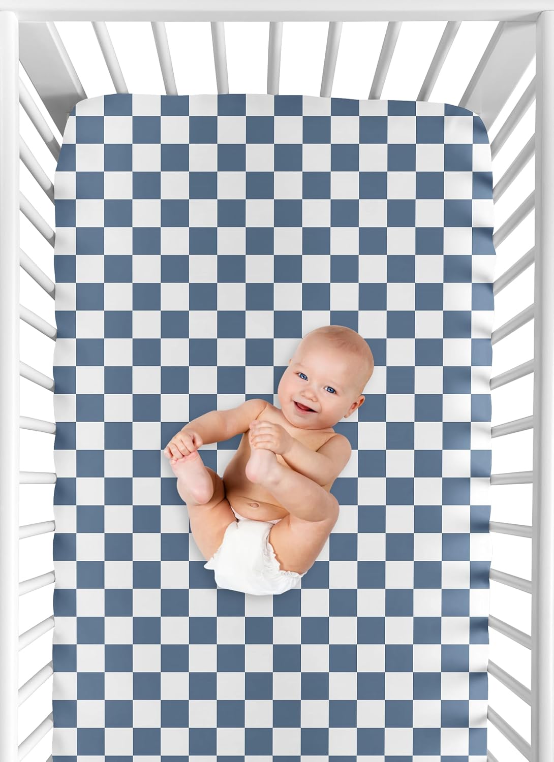 Sweet Jojo Designs 2-Piece Baby Bassinet Sheets Set (Black/White Gingham Checkered Plaid) for Boy/Girl, Infant Newborn Nursery, Oval, Rectangle & Hourglass Mattress (Solid Onyx & Classic Checkerboard)