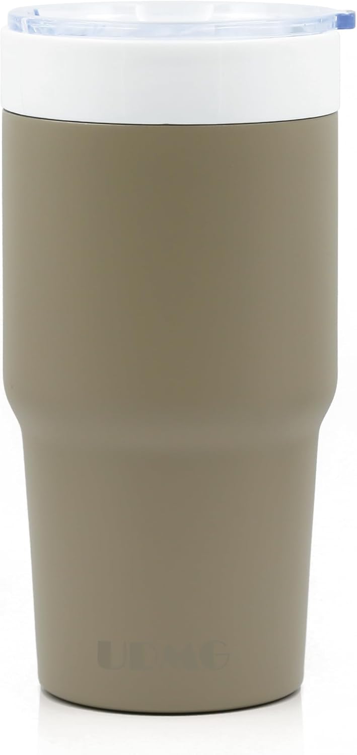 True Ceramic Interior Vacuum Insulated Tumbler, 16oz, Original Steel | True Ceramic Lined (Not Coated), Vacuum Insulated, Car Commuter Tumbler for Soda, Coffee & Tea On-The-Go, No Metallic Taste