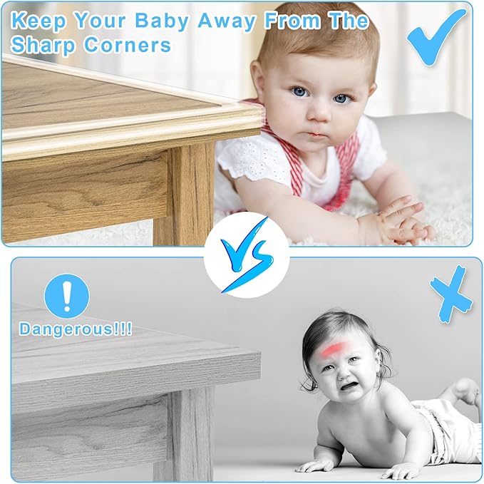 Corner Protector Baby Proofing,32.8(10M) Clear Corner Protectors,Furniture Corner Guard & Edge Safety Bumpers, Soft Edge Protector with Upgraded Pre-Taped Strong Adhesive for Furniture&Sharp Corners