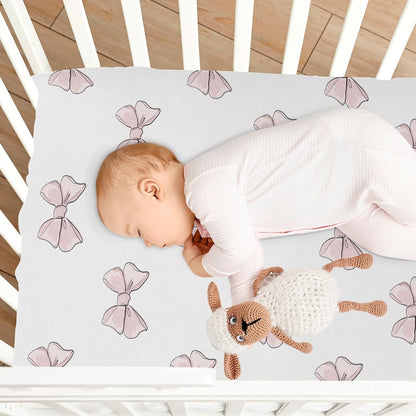 Fall Cute Mushroom Leaves Fitted Crib Sheets Stretchy Portable Playard Sheets for Baby Toddler, Breathable Soft Mini Crib Mattress 52 x 28 in for Boys and Girls