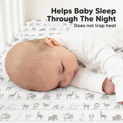 KeaBabies 2-Pack Organic Crib Sheets for Boys, Girls - 52x28 Fitted Crib Mattress Sheet Neutral, Breathable Jersey Cotton Cover for Baby Bed, Toddler Mattress, Soft & Cute Prints (Savannah)