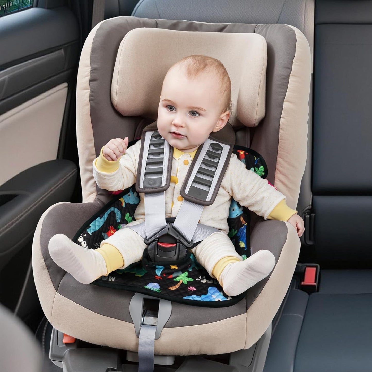COOLBEBE Infant Car Seat Protector for Potty Training, 2 Pack Dry Waterproof Car Seat Liner Toilet Training for Baby Infant Toddler, Piddle Pads Cover Car Seat Pad for Strollers & Carseat (Grey,2PC)